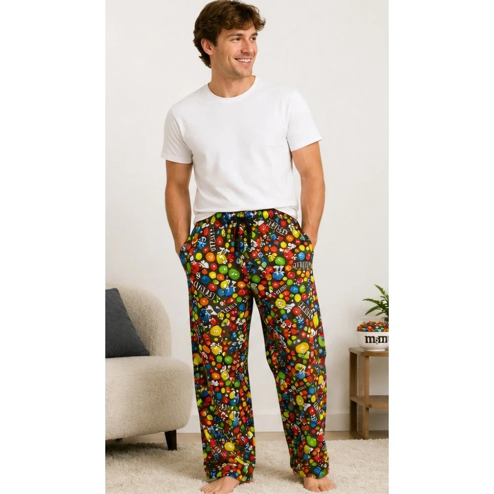 M&M'S Candy Print Lounge Pajama Pants Men's Large 36-38